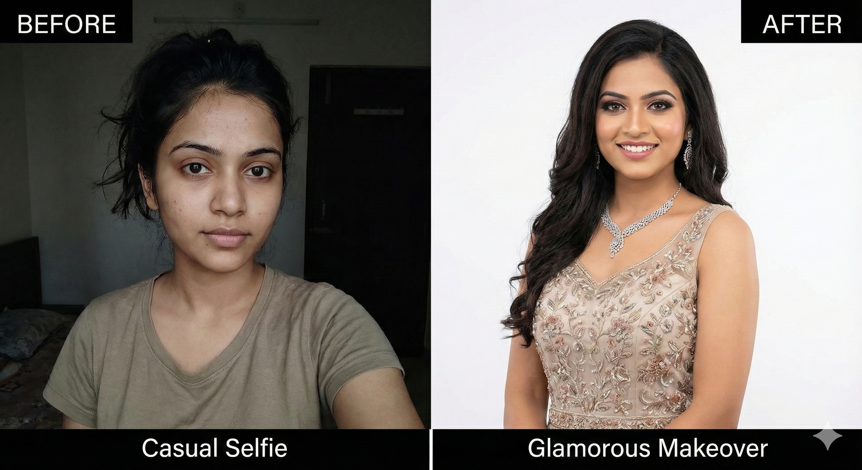 AI Photo Transformation - Before and After professional headshot